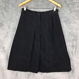 Vintage Womens Skirt 46 Black Corduroy Midi Goth Whimsigoth Old Money Academia